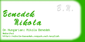 benedek mikola business card